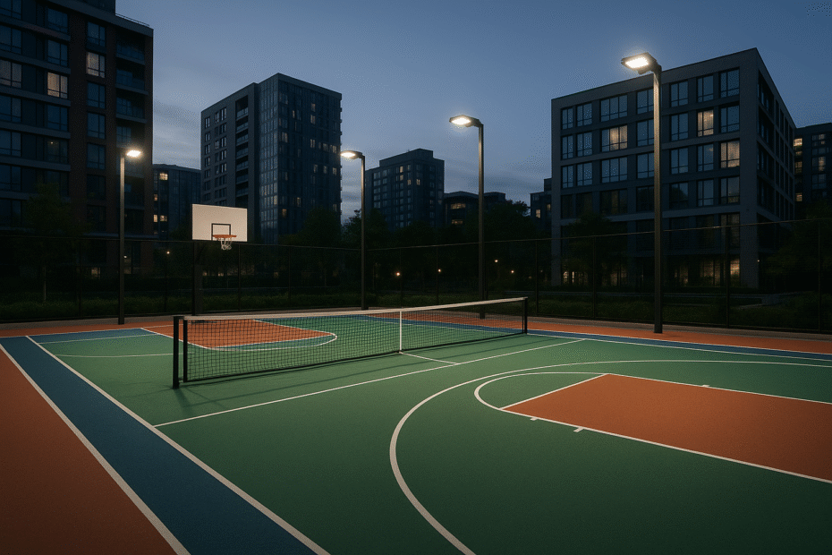 Tren Lapangan Olahraga Multifungsi 2025 17 Desain-lapangan-olahraga-multifungsi-modern-di-area-perkotaan-sportflooring
