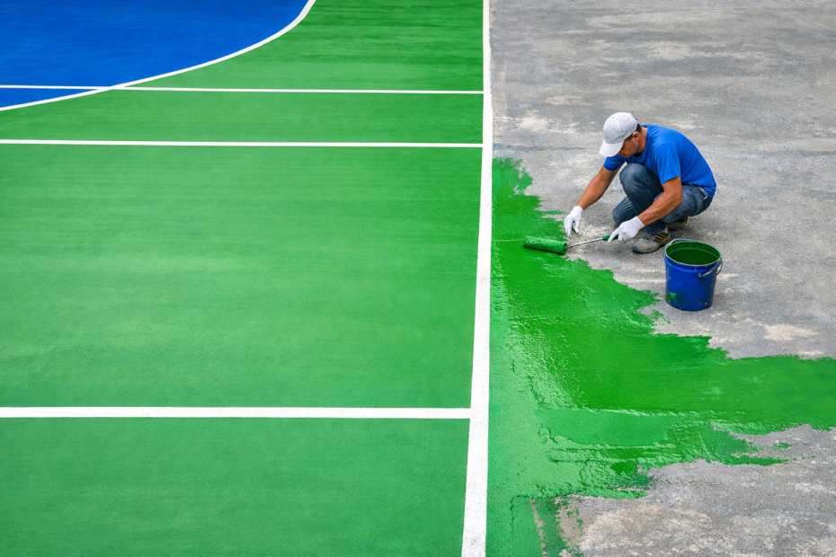Finishing Lantai Lapangan Olahraga 15 finishing-lapangan-profesional-sportflooring.id