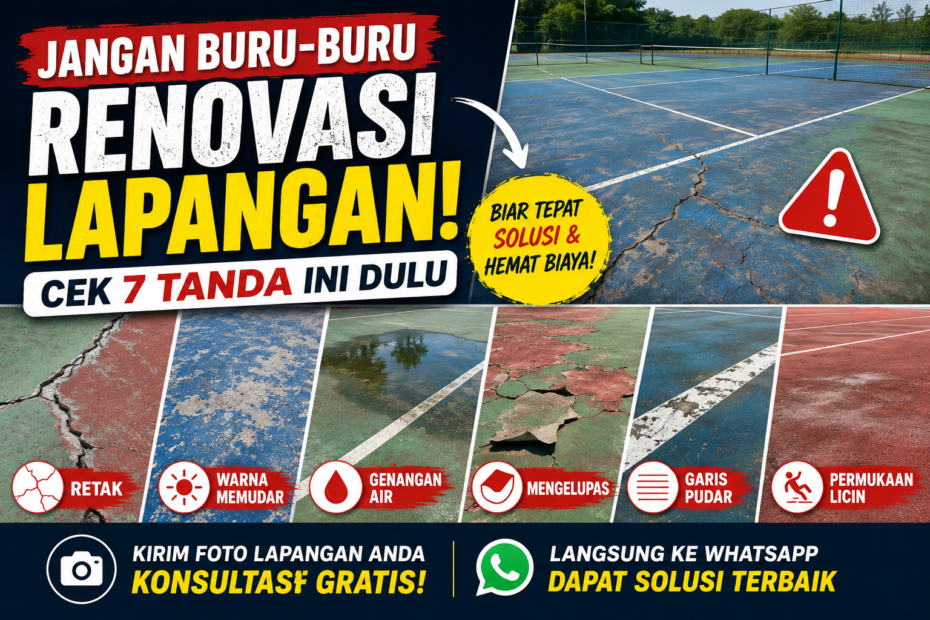 Jangan Buru-buru Renovasi Lapangan! Coba Cek 7 Tanda Ini Dulu 5 sportflooring-7-tanda-lapangan-renovasi